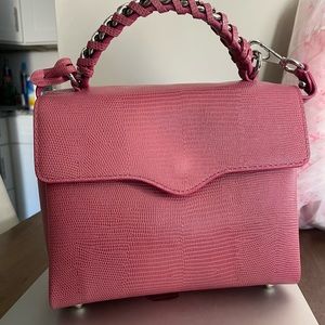Rebecca Minkoff Pink Lizard Top Handle Purse